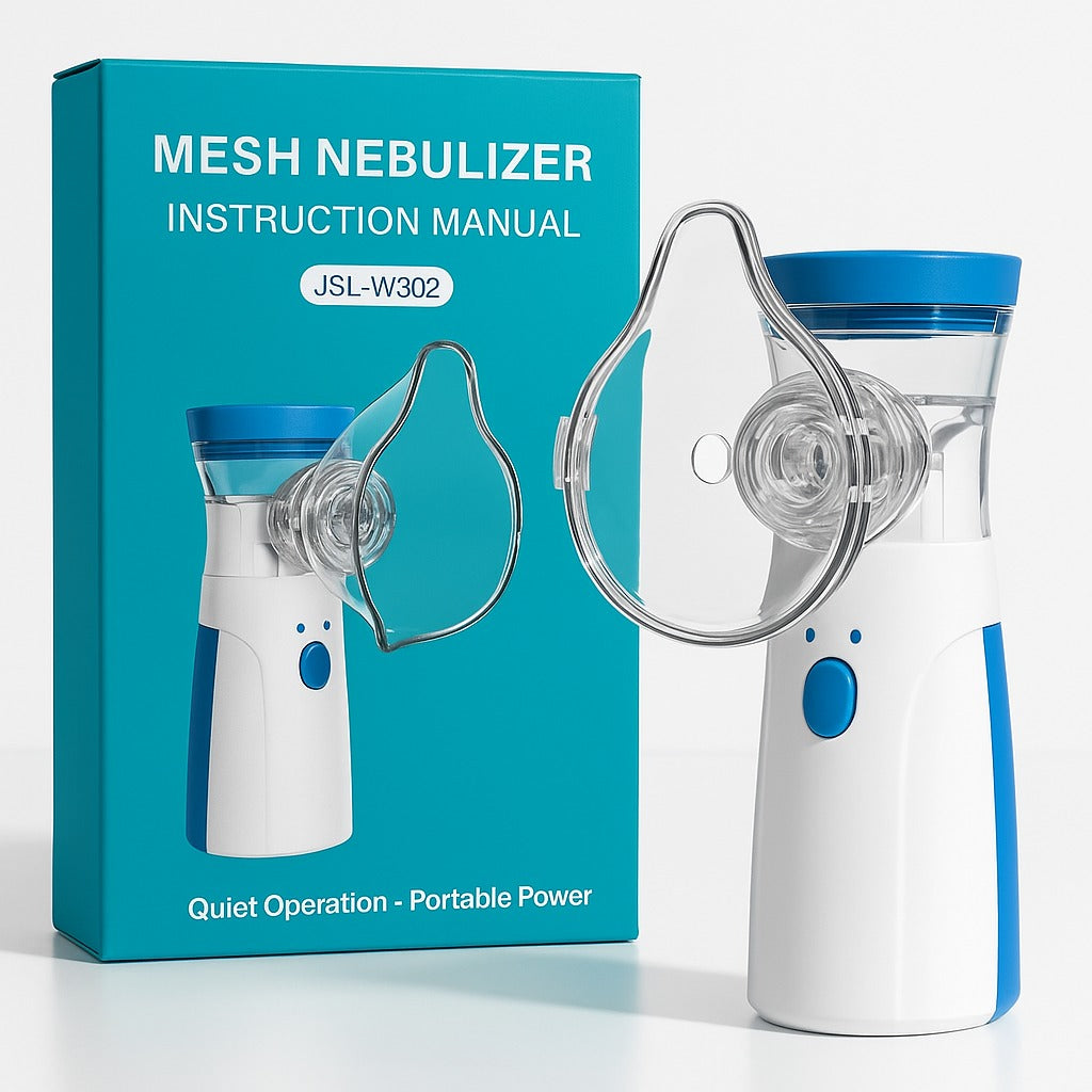 Portable Mesh Nebulizer - Quiet Home Use for Kids & Adults