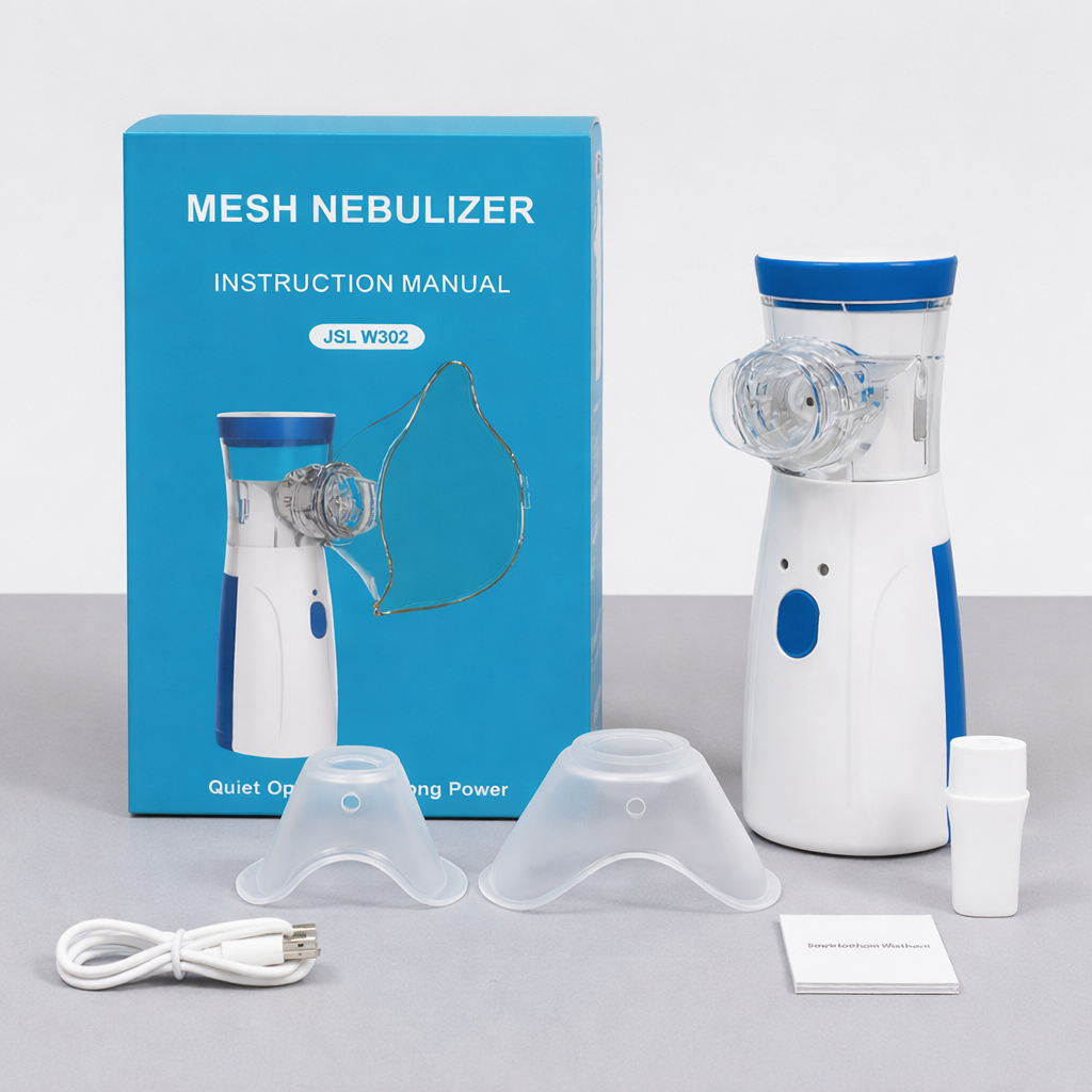 Portable Mesh Nebulizer - Quiet Home Use for Kids & Adults